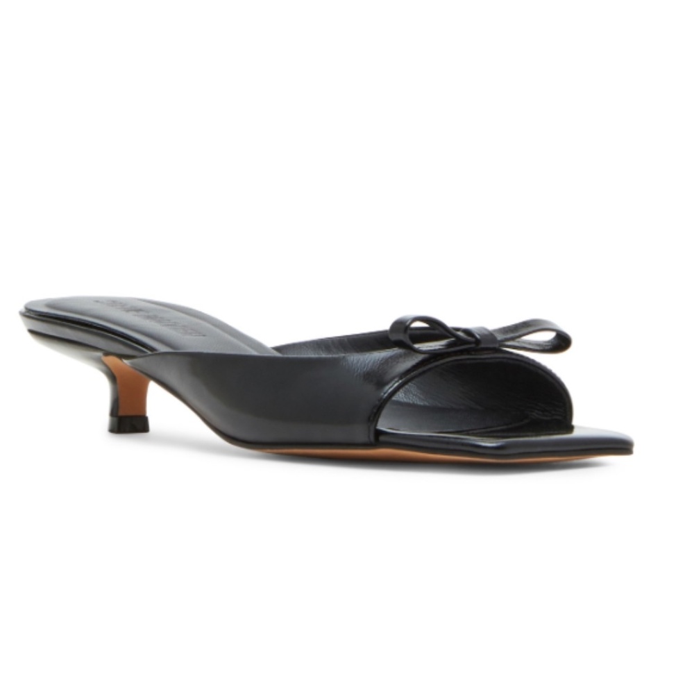 Steve Madden Meme Women's Sandals Black Leather : 6.5 M, Canvas/Rubber